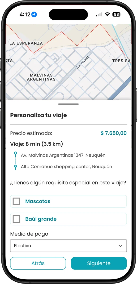 E-Taxi: requisitos del viaje, como mascotas o baúl grande